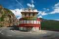 Closed mountain hotel located near the Rhone Glacier in Furka Pass, Switzerland Royalty Free Stock Photo