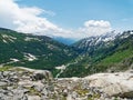 Furka Pass, Switzerland view from Rhone Glacier Royalty Free Stock Photo