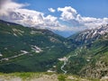Furka Pass, Switzerland view from Rhone Glacier Royalty Free Stock Photo
