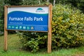 Furnace Falls Park Entrance Sign