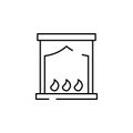 furnace, heater stove icon. Element of temperature control equipment for mobile concept and web apps illustration. Thin line icon Royalty Free Stock Photo