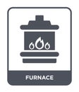 furnace icon in trendy design style. furnace icon isolated on white background. furnace vector icon simple and modern flat symbol