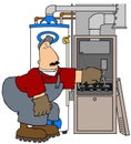 Furnace Man Royalty Free Stock Photo