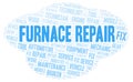 Furnace Repair word cloud Royalty Free Stock Photo