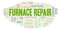 Furnace Repair word cloud Royalty Free Stock Photo