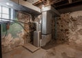 Furnace system has been repaired in a very old home Royalty Free Stock Photo