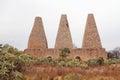 Furnaces with nopales in the mine of mineral de pozos guanajuato, mexico XI Royalty Free Stock Photo