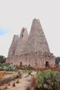 Furnaces with nopales in the mine of mineral de pozos guanajuato, mexico XIV Royalty Free Stock Photo