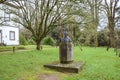 Furnas, Azores, Portugal - Jan 13, 2020: Sculpture, bust of Thomas Hickling, American revolutionary and vice-consul in the Azores