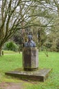 Furnas, Azores, Portugal - Jan 13, 2020: Sculpture, bust of Thomas Hickling, American revolutionary and vice-consul in the Azores