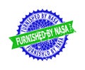 FURNISHED BY NASA Bicolor Rosette Distress Stamp Seal