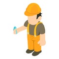 Furniture assembler icon, isometric style