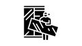 furniture assemblers glyph icon animation