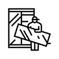 furniture assemblers line icon vector illustration