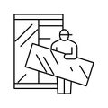 furniture assemblers line icon vector illustration