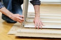 Furniture assembly at home. Royalty Free Stock Photo