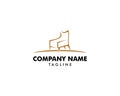 Furniture chair company logo Royalty Free Stock Photo
