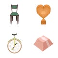 Furniture, circus and other web icon in cartoon style.film prize, gift icons in set collection.