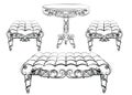 Furniture in classic rococo style