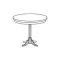 furniture design of Round Table minimalist logo, vector icon illustration design template Royalty Free Stock Photo