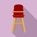 Furniture feeding chair icon, flat style Royalty Free Stock Photo