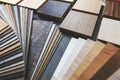 furniture and flooring material samples for interior design