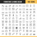 Furniture and home decor icon. Vector illustration.