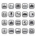 furniture and home equipment icons Royalty Free Stock Photo