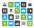 Furniture and home equipment icons Royalty Free Stock Photo