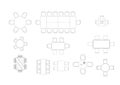 furniture icon interior plan view top set vector. Royalty Free Stock Photo