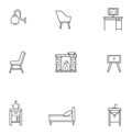 Furniture icon set