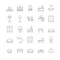 Furniture icons set