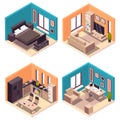 Furniture Interiors Isometric Set