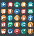 Furniture and lighting icons