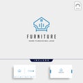 furniture logo design vector icon illustration icon isolated Royalty Free Stock Photo