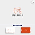 furniture logo design vector icon illustration icon isolated Royalty Free Stock Photo