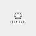 furniture logo design vector icon illustration icon isolated Royalty Free Stock Photo