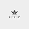 furniture logo design vector icon illustration icon isolated Royalty Free Stock Photo