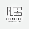 furniture with cupboard logo icon design vector illustration