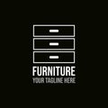 Furniture logo.modern template design. cupboard vector icon illustration