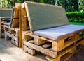 Furniture made from old wooden cargo pallets Royalty Free Stock Photo