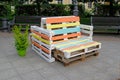 Furniture made of pallet for sitting