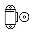 furniture magnet hardware fitting line icon vector illustration Royalty Free Stock Photo