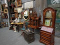 Items for sale in antiques market