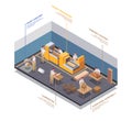 Furniture Production Isometric Composition