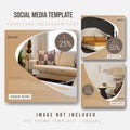 Furniture sale instagram post set