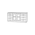 furniture Shelf line simple minimalist logo, vector icon illustration design template