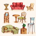 Furniture Sketch Colored