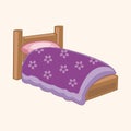 Furniture theme bed elements vector,eps