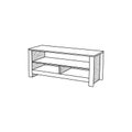 Furniture of TV Table line art vector, minimalist illustration design template Royalty Free Stock Photo
